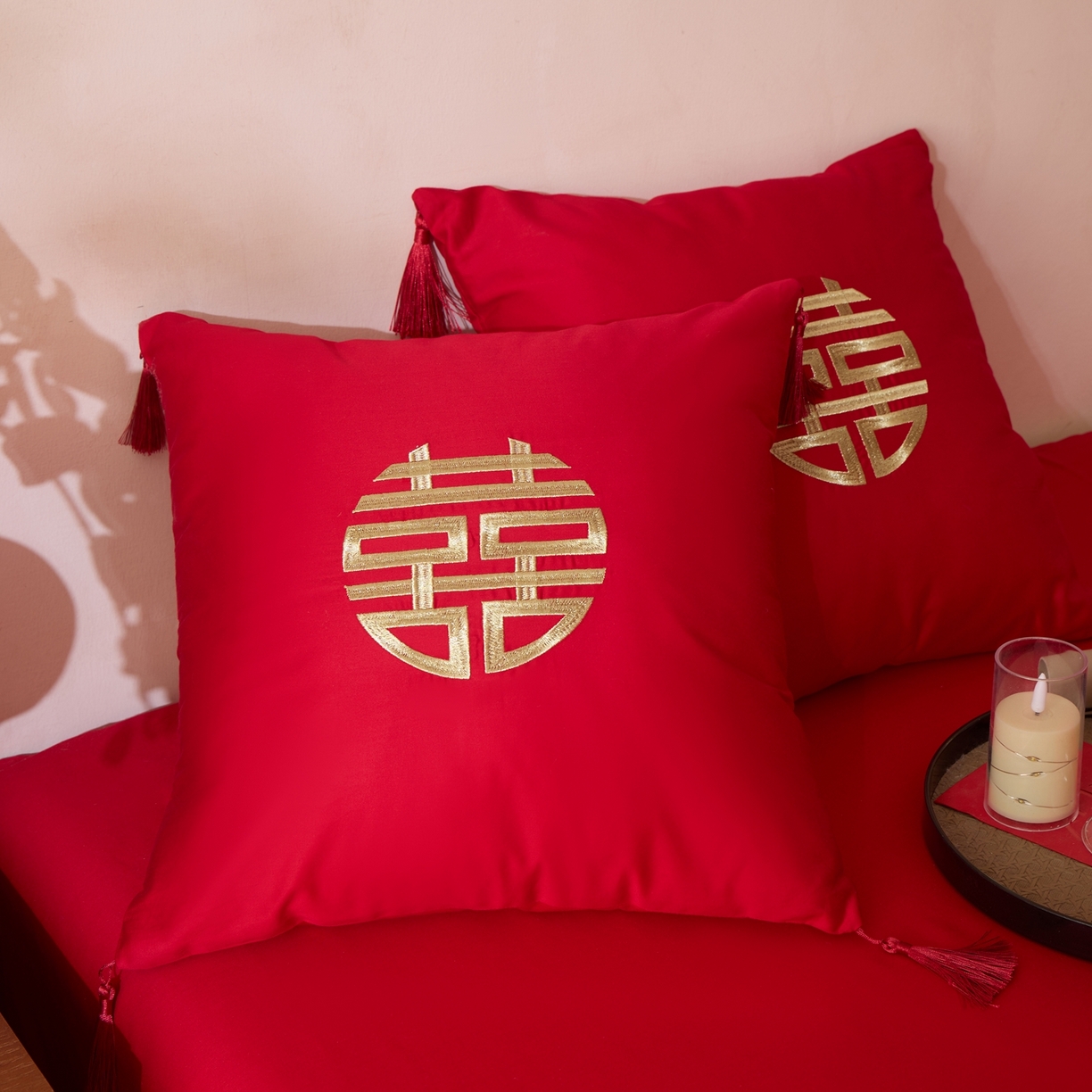 91家纺网 家纺一手货源 找家纺 东方合美（原：皇家传奇） 2026新款长绒棉轻奢婚庆四件套 爱予