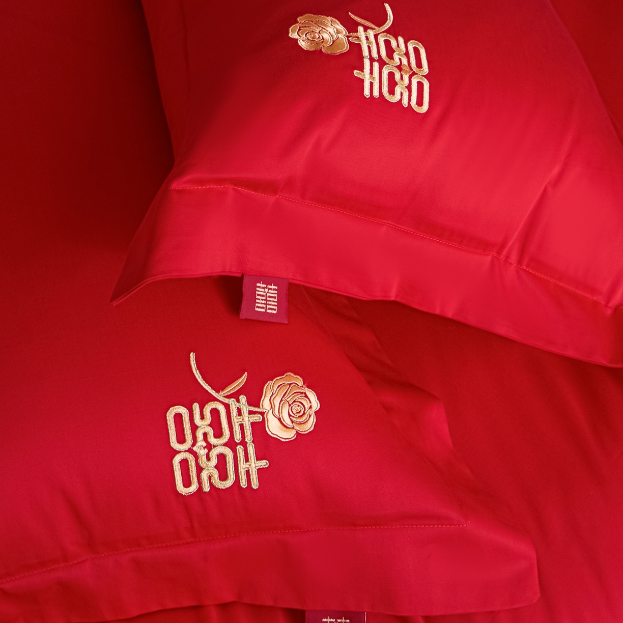 91家纺网 家纺一手货源 找家纺 东方合美（原：皇家传奇） 2026新款长绒棉轻奢婚庆四件套 优雅玫瑰