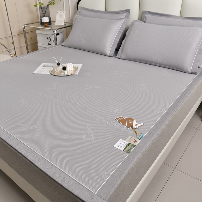 91家纺网 家纺一手货源 找家纺 小牛席业 2026新款迪恩冷感豆豆席凉席席子系列 迪恩冷感豆豆席-灰色