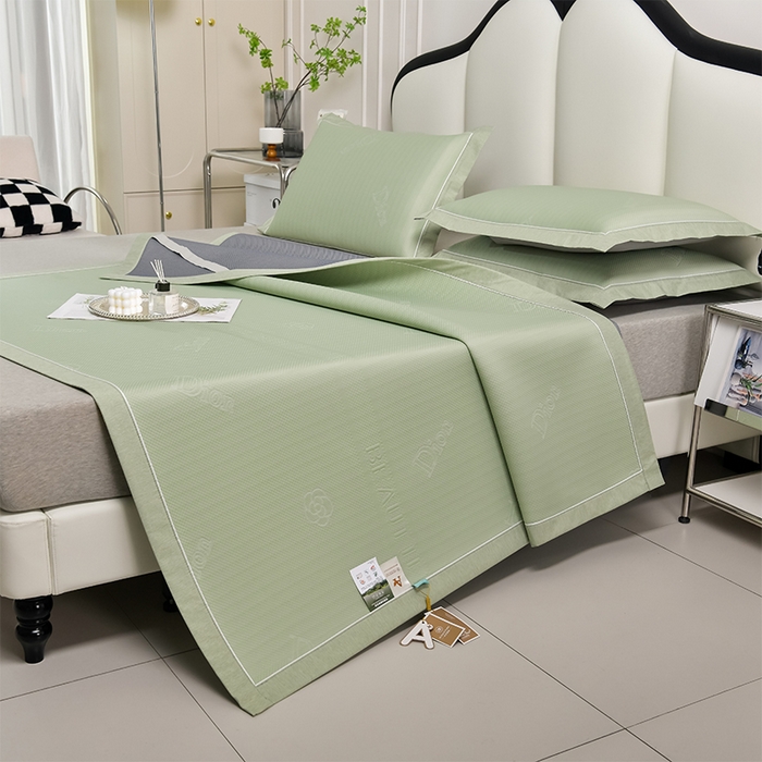 小牛席业 2026新款迪恩冷感豆豆席凉席席子系列 迪恩冷感豆豆席-绿色