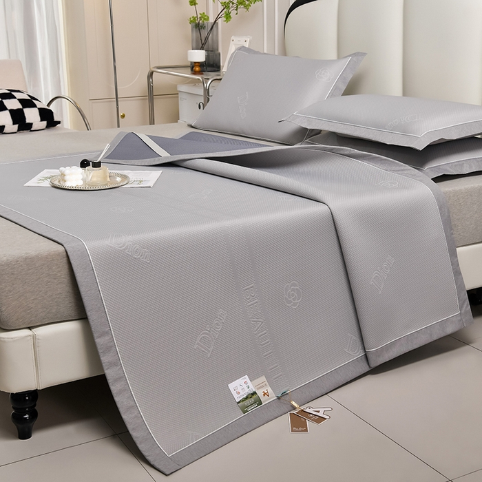 小牛席业 2026新款迪恩冷感豆豆席凉席席子系列 迪恩冷感豆豆席-灰色