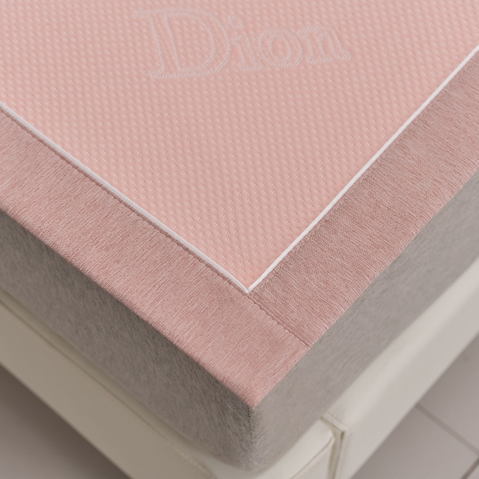 91家纺网 家纺一手货源 找家纺 小牛席业 2026新款迪恩冷感豆豆席凉席席子系列 迪恩冷感豆豆席-粉色