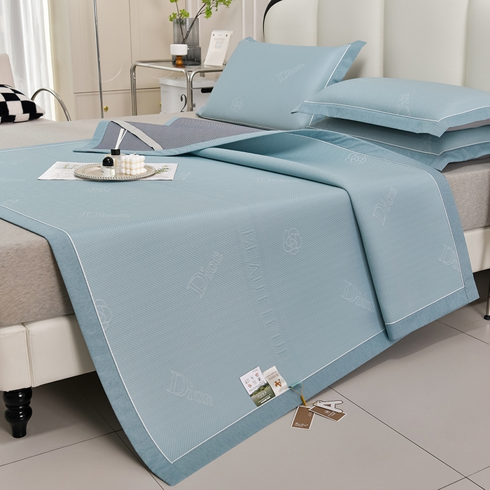 小牛席业 2026新款迪恩冷感豆豆席凉席席子系列 迪恩冷感豆豆席-蓝色