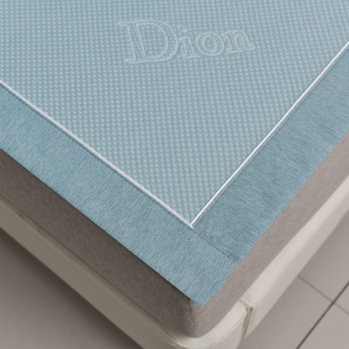 91家纺网 家纺一手货源 找家纺 小牛席业 2026新款迪恩冷感豆豆席凉席席子系列 迪恩冷感豆豆席-蓝色