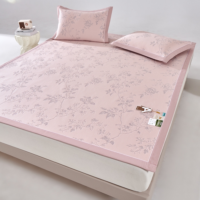 91家纺网 家纺一手货源 找家纺 （总）小牛席业 2026新款牡丹花蔓冷感豆豆席凉席席子凉席藤席冰藤席冰丝席竹席乳胶席