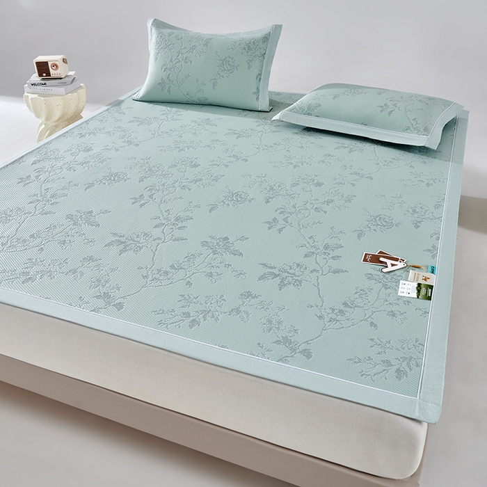 小牛席业 2026新款牡丹花蔓冷感豆豆席凉席席子 牡丹花蔓-抹茶