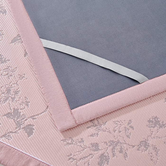 91家纺网 家纺一手货源 找家纺 小牛席业 2026新款牡丹花蔓冷感豆豆席凉席席子 牡丹花蔓-粉色