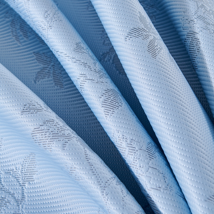 91家纺网 家纺一手货源 找家纺 小牛席业 2026新款牡丹花蔓冷感豆豆席凉席席子-床笠款 牡丹花蔓-蓝色