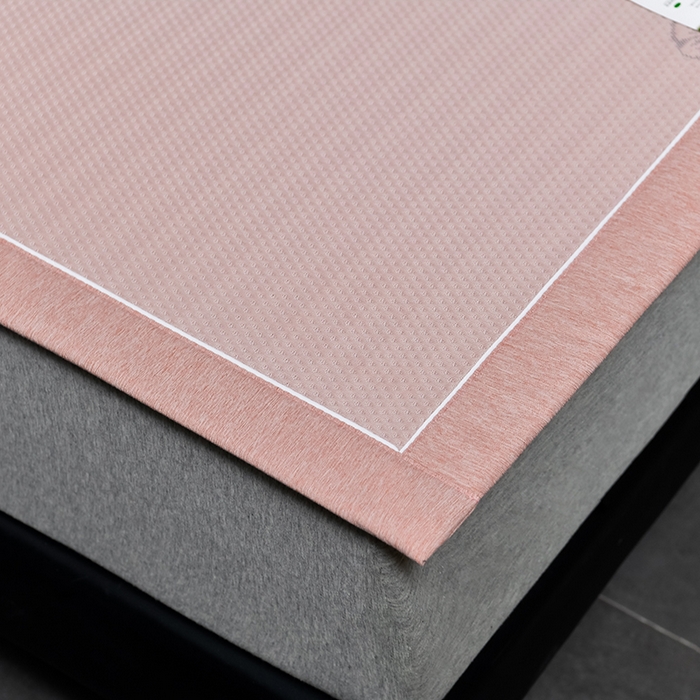 91家纺网 家纺一手货源 找家纺 小牛席业 2026新款蔷薇冷感豆豆席系列凉席席子 蔷薇-粉色