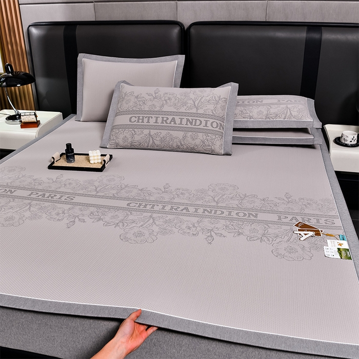 小牛席业 2026新款蔷薇冷感豆豆席系列凉席席子 蔷薇-米色