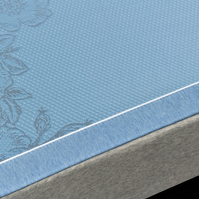 91家纺网 家纺一手货源 找家纺 小牛席业 2026新款蔷薇冷感豆豆席系列凉席席子 蔷薇-蓝色