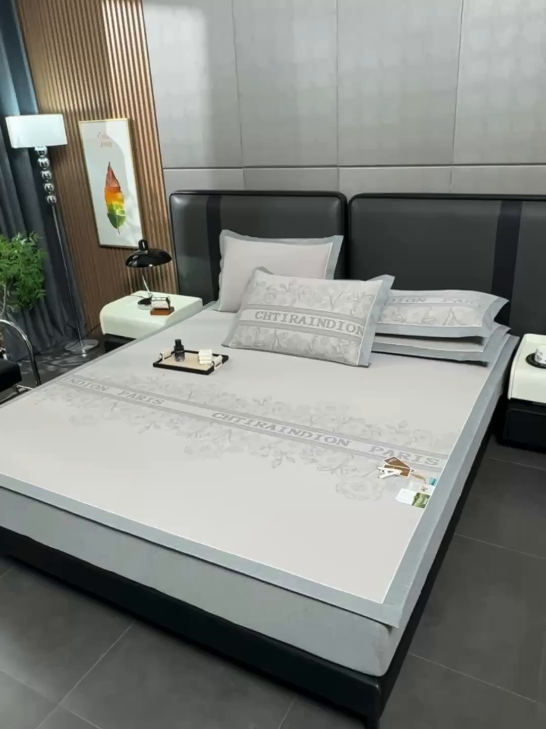 91家纺网 家纺一手货源 找家纺 小牛席业 2026新款蔷薇冷感豆豆席系列凉席席子 蔷薇-米色