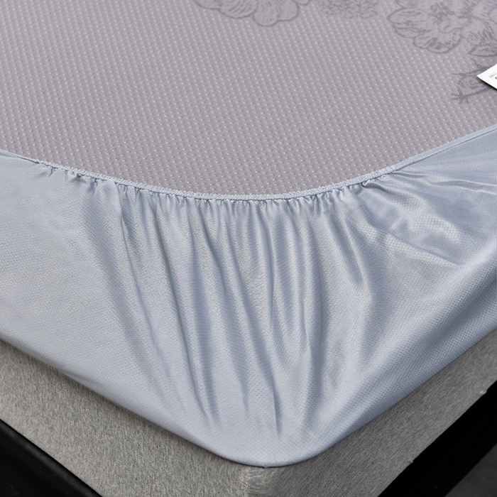 91家纺网 家纺一手货源 找家纺 小牛席业 2026新款蔷薇冷感豆豆席系列凉席席子-床笠款 蔷薇-灰色