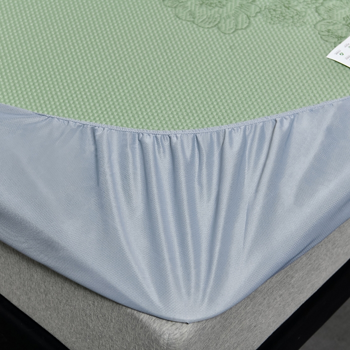 91家纺网 家纺一手货源 找家纺 小牛席业 2026新款蔷薇冷感豆豆席系列凉席席子-床笠款 蔷薇-绿色