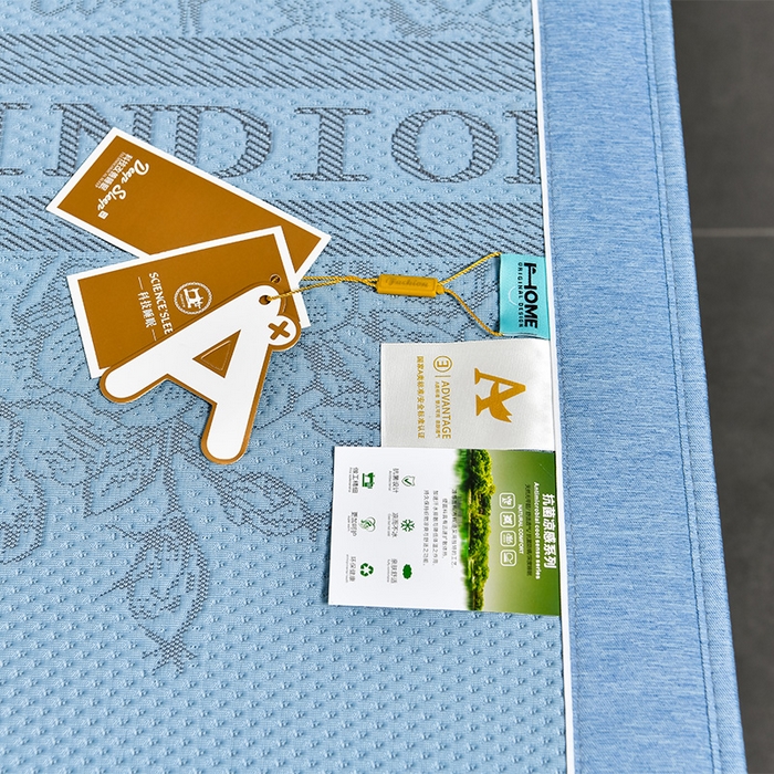 91家纺网 家纺一手货源 找家纺 小牛席业 2026新款蔷薇冷感豆豆席系列凉席席子-床笠款 蔷薇-蓝色