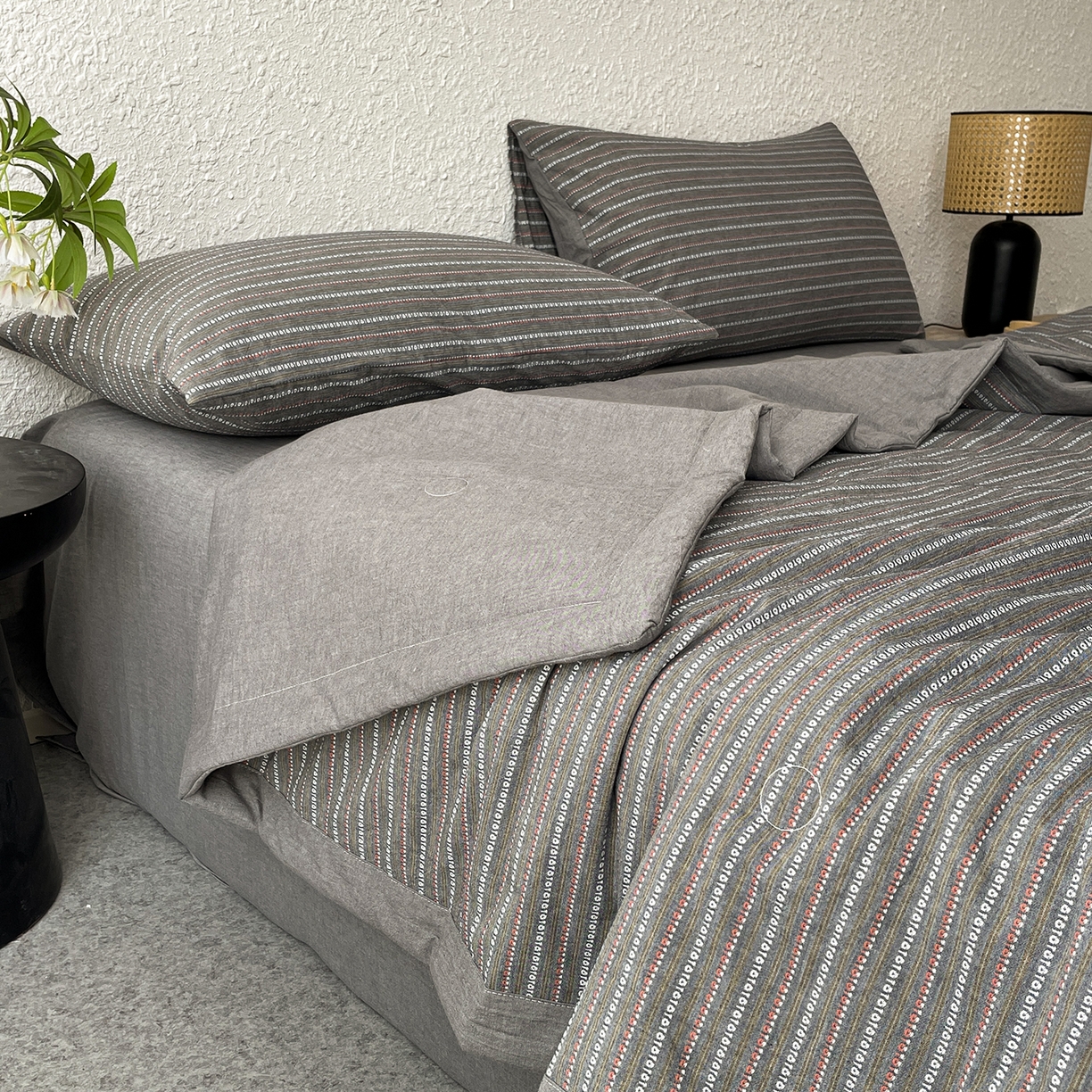 91家纺网 家纺一手货源 找家纺 绒城 2026新款棉色织提花水洗棉大豆夏被夏凉被空调被-摩卡 摩卡灰