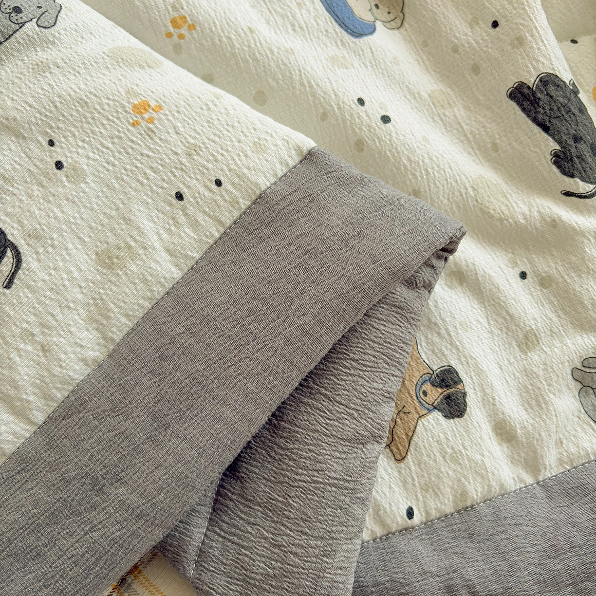 91家纺网 家纺一手货源 找家纺 绒耀家纺 2026春夏直播爆款泡芙棉云感双层纱皱皱纱韩式花边床盖四件套 旺旺大队