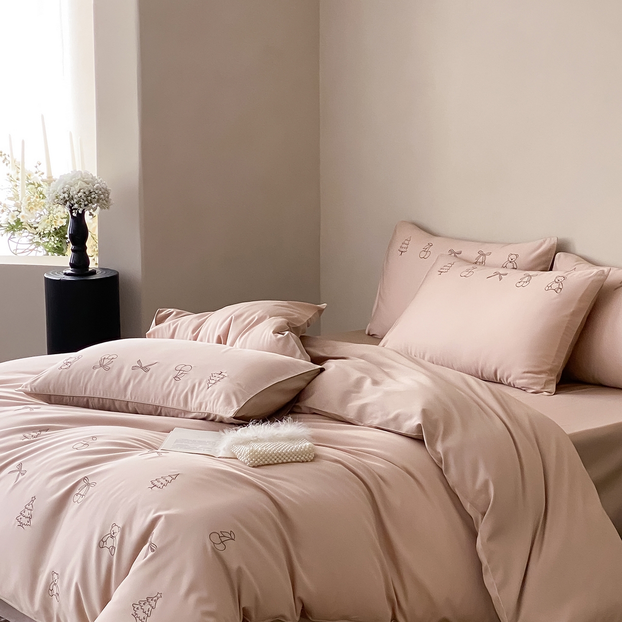 91家纺网 家纺一手货源 找家纺 曼布缇 2026新款长绒棉四件套-青春记忆（会员-20，券后308起） 青春记忆-香槟咖