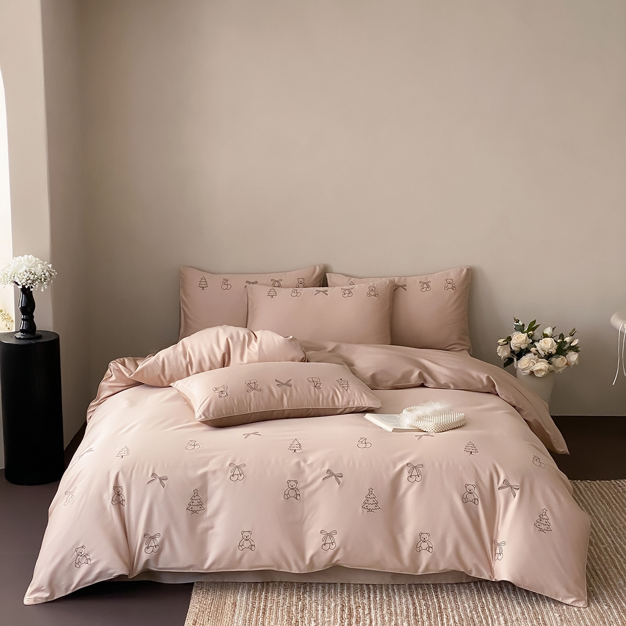 91家纺网 家纺一手货源 找家纺 曼布缇 2026新款长绒棉四件套-青春记忆（会员-20，券后308起） 青春记忆-香槟咖