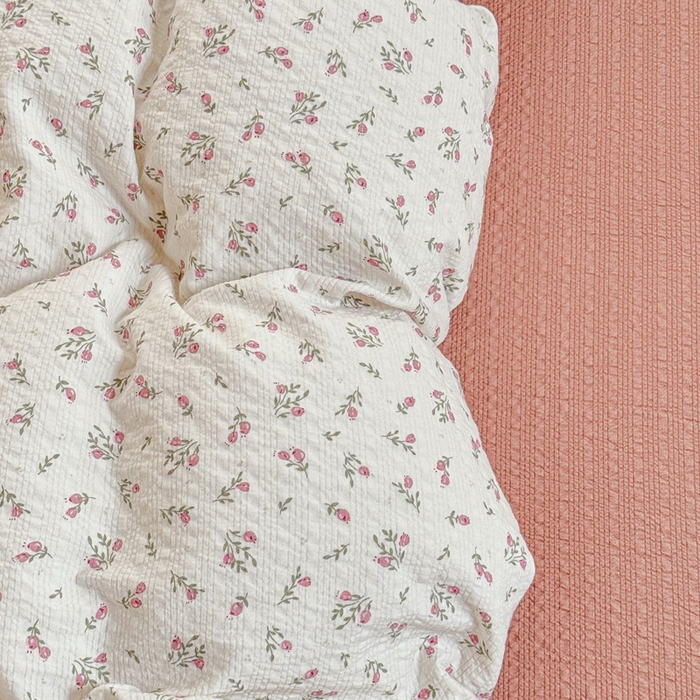 91家纺网 家纺一手货源 找家纺 桔禾家纺 2026春夏新款小清新A类超柔泡芙棉泡泡纱双层纱四件套 迷迭香