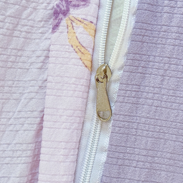 91家纺网 家纺一手货源 找家纺 桔禾家纺 2026春夏新款小清新A类超柔泡芙棉泡泡纱双层纱四件套 清甜印记