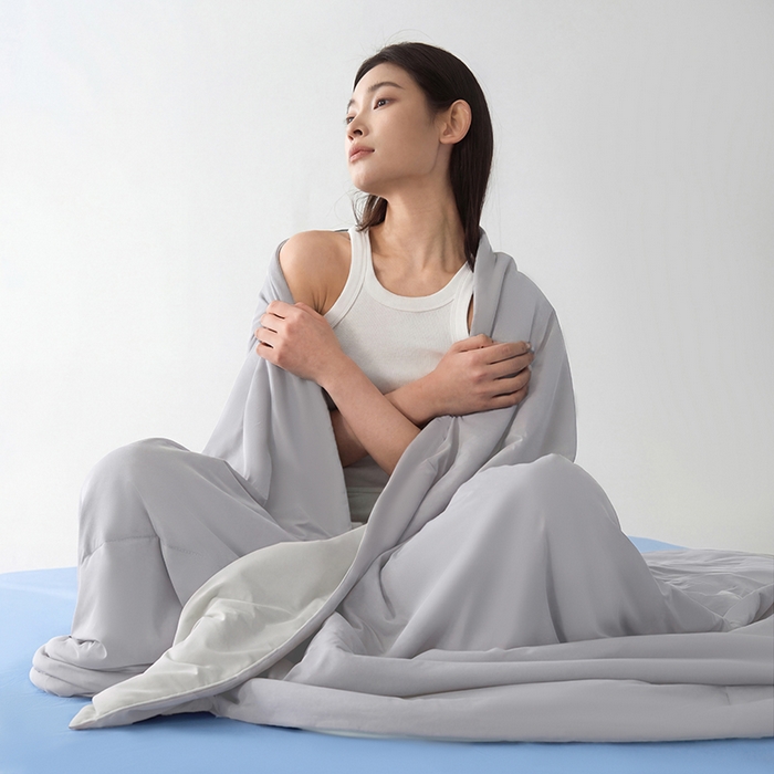 91家纺网 家纺一手货源 找家纺 柏薇 2026新款夏季双感深睡被夏被夏凉被pro3.0 青空灰