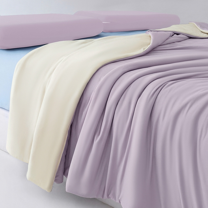 91家纺网 家纺一手货源 找家纺 柏薇 2026新款夏季双感深睡被夏被夏凉被pro3.0 雾凇紫