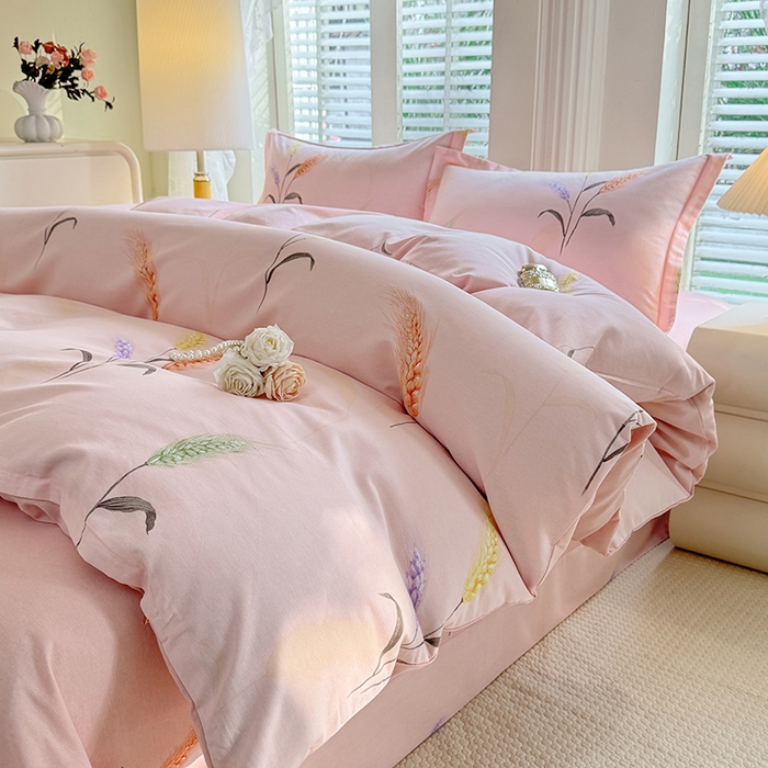 91家纺网 家纺一手货源 找家纺 （总）木易 2026新款全棉磨毛印花四件套