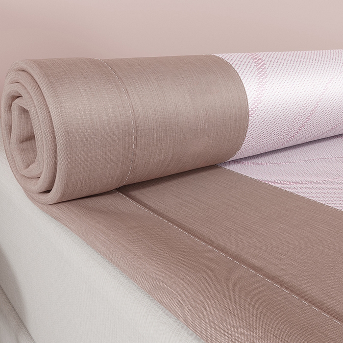 91家纺网 家纺一手货源 找家纺 yyds网供 2026新款波澜7A抗菌水洗提花刺绣冰丝席凉席软席三件套凉感丝空调席-波澜迪斯 波澜-冰透粉