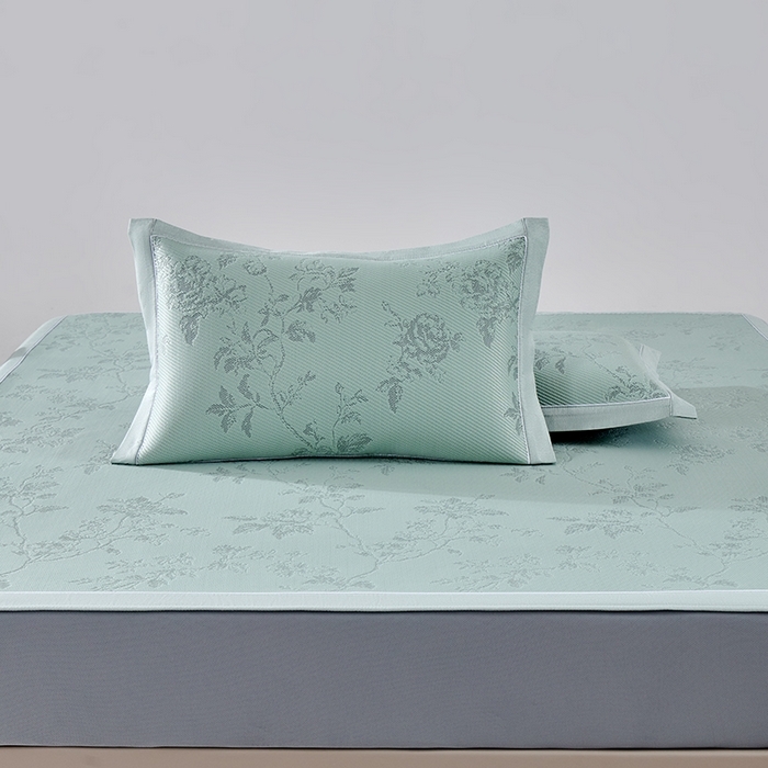 91家纺网 家纺一手货源 找家纺 （总）小牛席业 2026新款牡丹花蔓冷感豆豆席凉席席子-（床笠款）凉席藤席冰藤席冰丝席竹席乳胶席