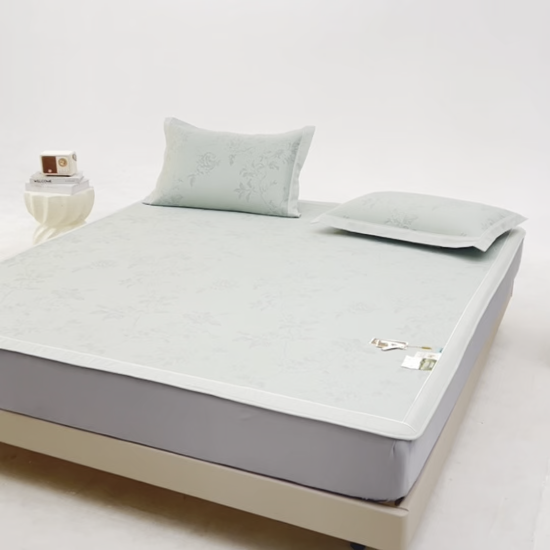 91家纺网 家纺一手货源 找家纺 （总）小牛席业 2026新款牡丹花蔓冷感豆豆席凉席席子-（床笠款）凉席藤席冰藤席冰丝席竹席乳胶席