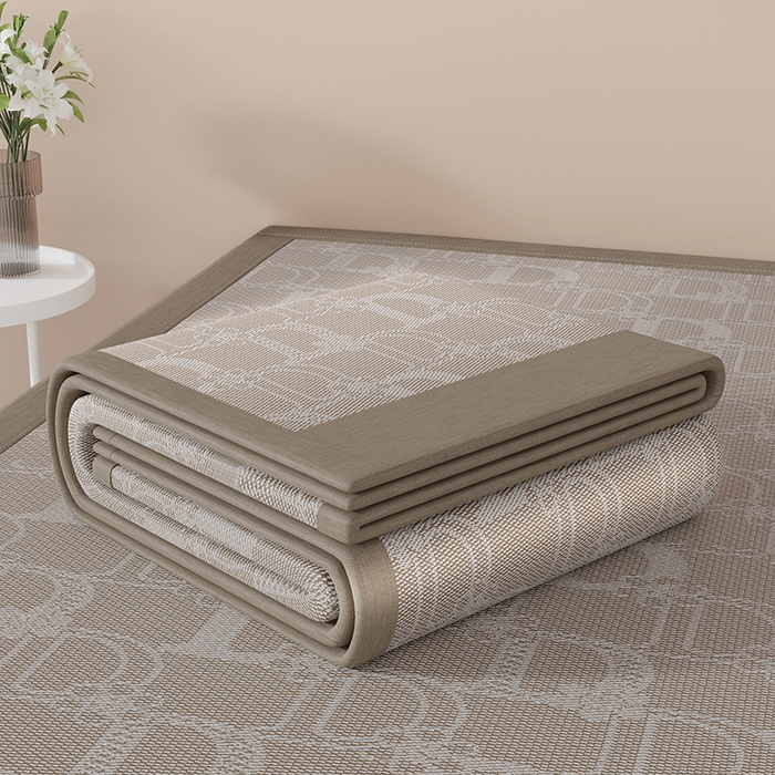 91家纺网 家纺一手货源 找家纺 yyds网供 2026新款波澜7A抗菌水洗提花刺绣冰丝席凉席软席三件套凉感丝空调席-波澜迪斯 迪斯尼-冰幻咖