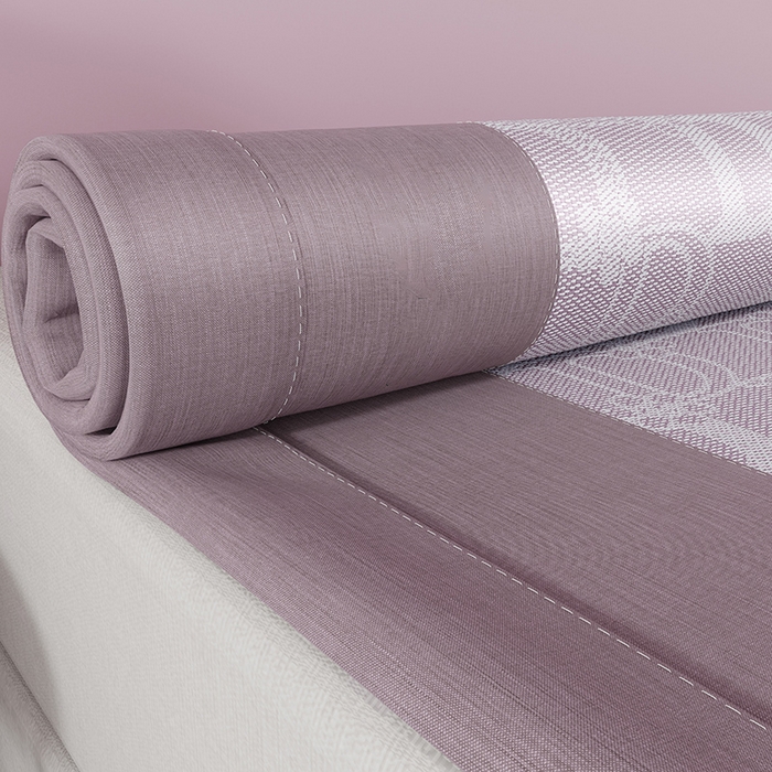 91家纺网 家纺一手货源 找家纺 yyds网供 2026新款波澜7A抗菌水洗提花刺绣冰丝席凉席软席三件套凉感丝空调席-波澜迪斯 迪斯尼-冰清紫