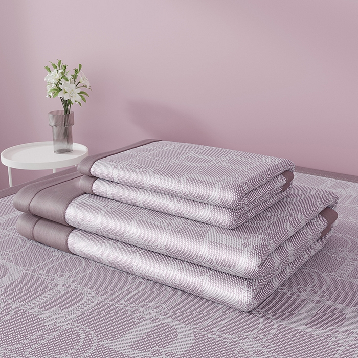 91家纺网 家纺一手货源 找家纺 yyds网供 2026新款波澜7A抗菌水洗提花刺绣冰丝席凉席软席三件套凉感丝空调席-波澜迪斯 迪斯尼-冰清紫