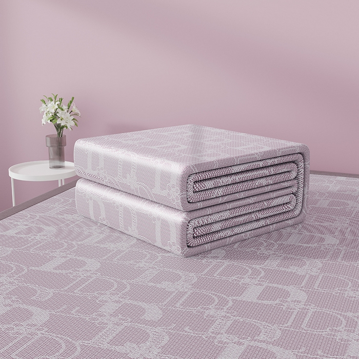 91家纺网 家纺一手货源 找家纺 yyds网供 2026新款波澜7A抗菌水洗提花刺绣冰丝席凉席软席三件套凉感丝空调席-波澜迪斯 迪斯尼-冰清紫