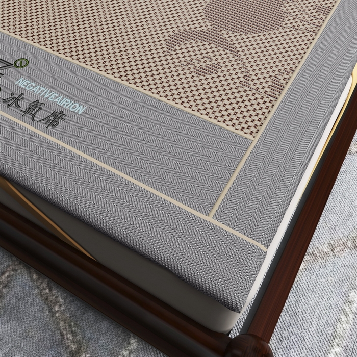 91家纺网 家纺一手货源 找家纺 yyds网供 2026新款碳光绣花冰藤席夏季冰丝席空调软席可水洗折叠凉席 绣花熊猫-香槟