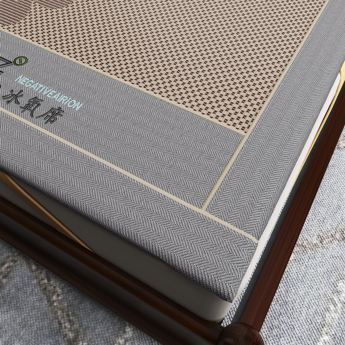 91家纺网 家纺一手货源 找家纺 yyds网供 2026新款碳光绣花冰藤席夏季冰丝席空调软席可水洗折叠凉席 绣花樱花-香槟