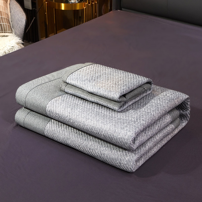 91家纺网 家纺一手货源 找家纺 yyds网供 2026新款养生古藤席空调席印尼藤席加粗加厚高档冰藤席凉席竹席空调席直播三件套 养生古藤席-典雅灰