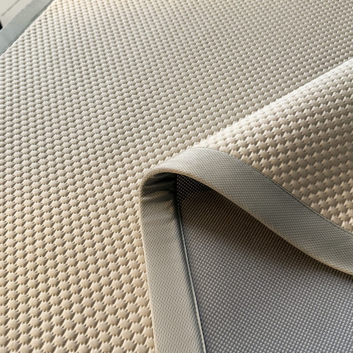 91家纺网 家纺一手货源 找家纺 （总）梵朴 2026新款凉感PE冰豆豆贴布绣凉席-升级抗起球