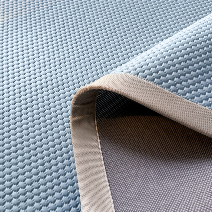 91家纺网 家纺一手货源 找家纺 梵朴 2026新款凉感PE冰豆豆贴布绣凉席-升级抗起球 八宝熊-蓝