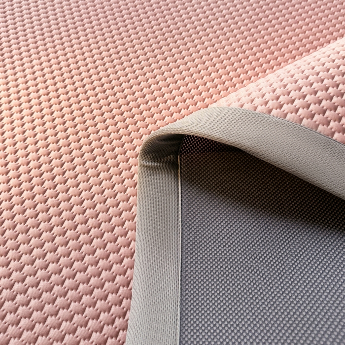 91家纺网 家纺一手货源 找家纺 梵朴 2026新款凉感PE冰豆豆贴布绣凉席-升级抗起球 八宝熊-粉