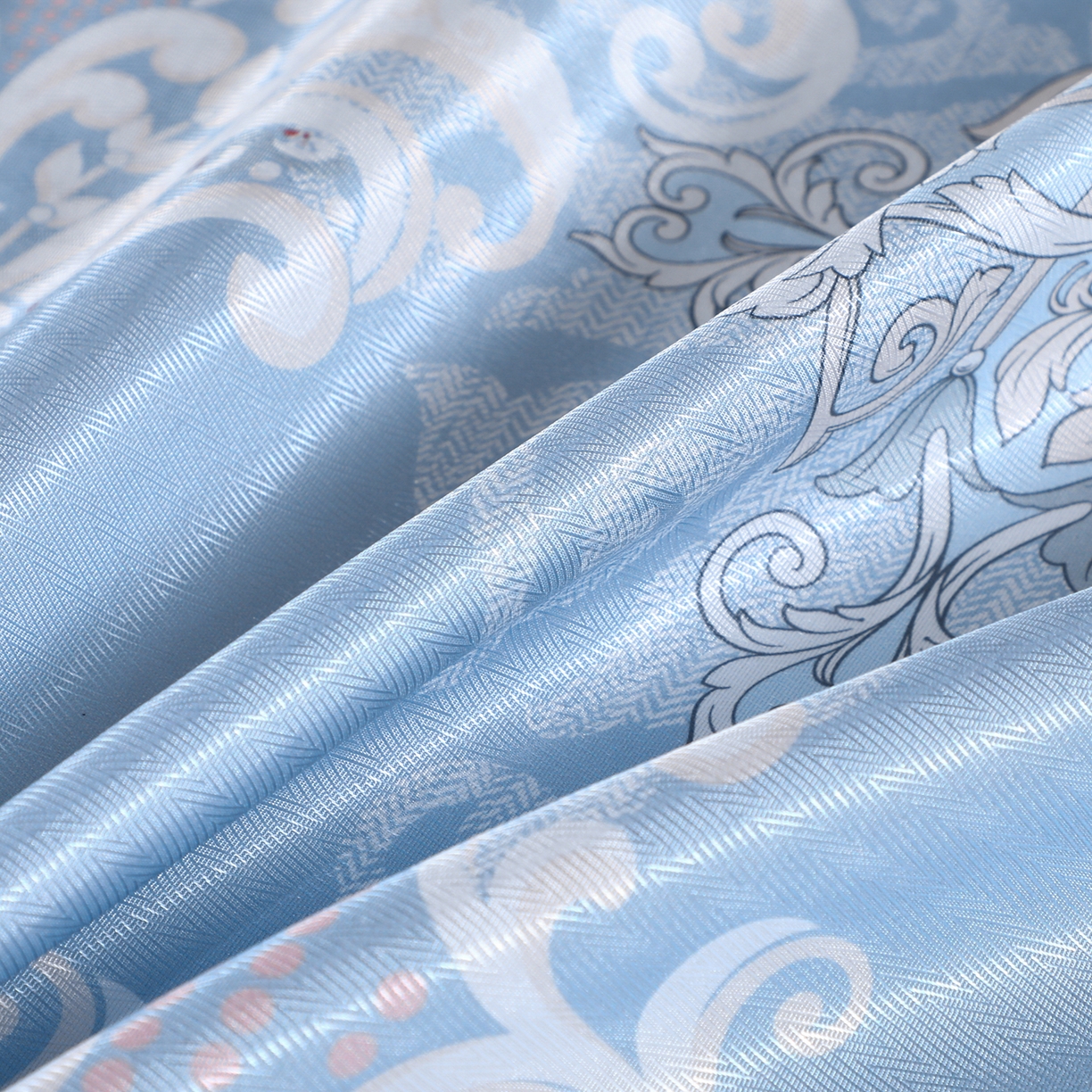 91家纺网 家纺一手货源 找家纺 坦客毯业 2026新款印花冰丝席三件套斜纹加厚冰丝凉席夏凉子 欧式典雅