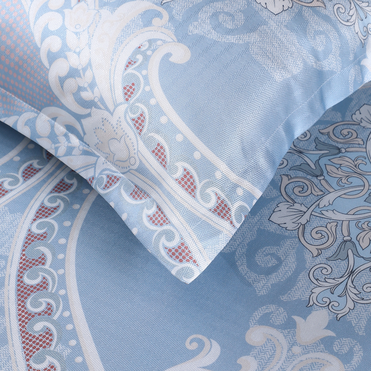 91家纺网 家纺一手货源 找家纺 坦客毯业 2026新款印花冰丝席三件套斜纹加厚冰丝凉席夏凉子 欧式典雅