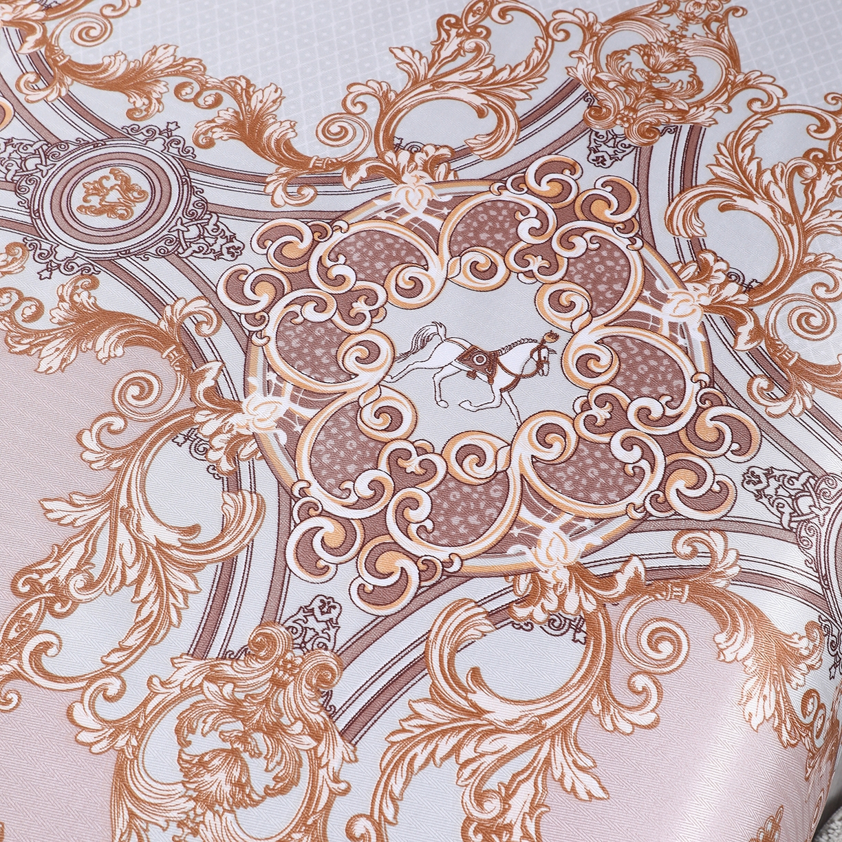 91家纺网 家纺一手货源 找家纺 坦客毯业 2026新款印花冰丝席三件套斜纹加厚冰丝凉席夏凉子 西欧风情