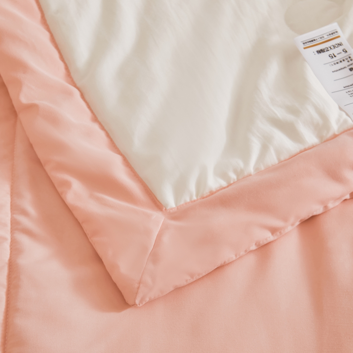 91家纺网 家纺一手货源 找家纺 初相识被业 2026春夏新款A类水洗棉纯色双拼新疆棉花被夏被夏凉被空调被 新疆棉云朵白拼粉玉