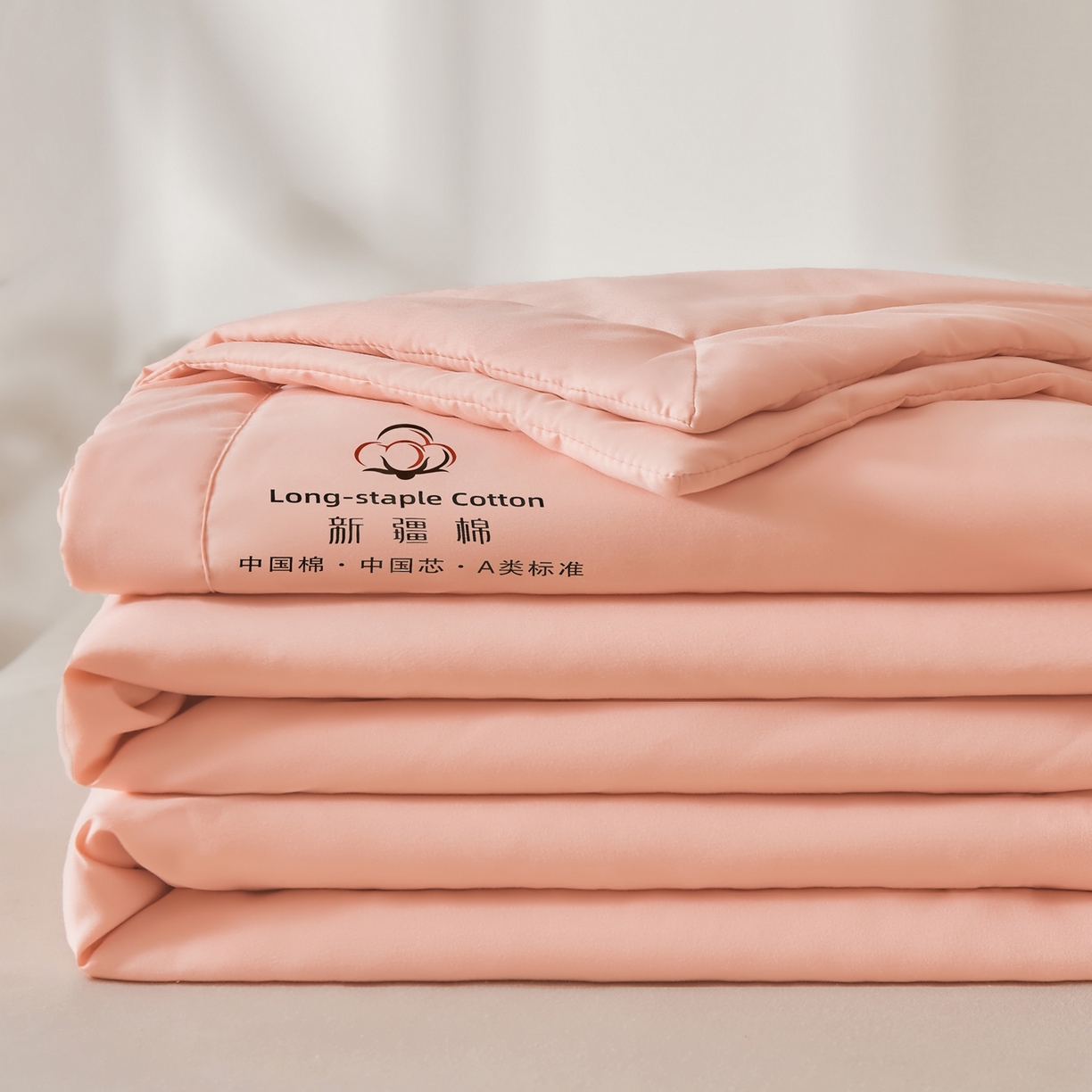 91家纺网 家纺一手货源 找家纺 初相识被业 2026春夏新款A类水洗棉纯色双拼新疆棉花被夏被夏凉被空调被 新疆棉香妃玉