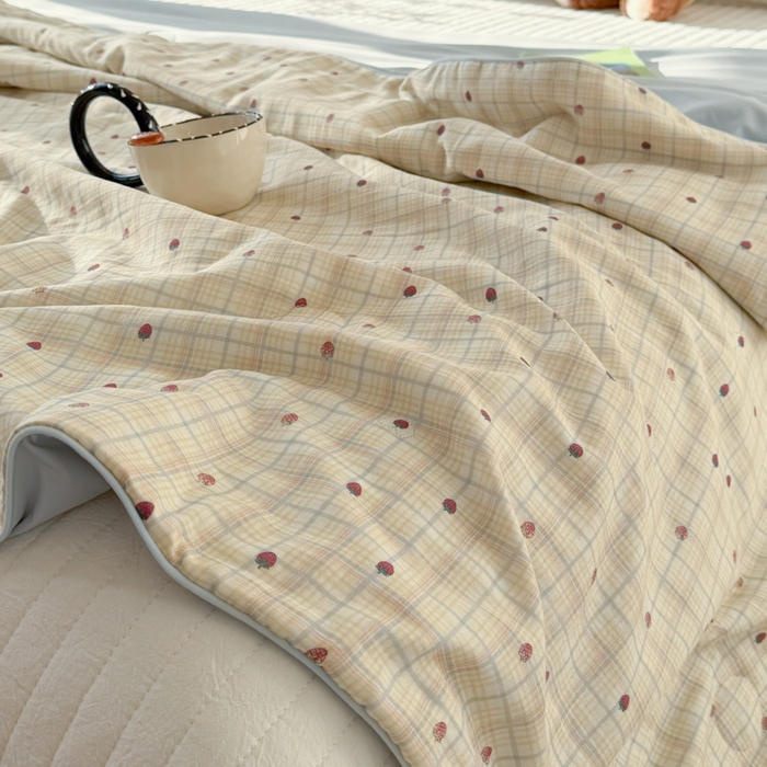 91家纺网 家纺一手货源 找家纺 （总）大彩家居 2026新款全棉双层纱凉感夏被