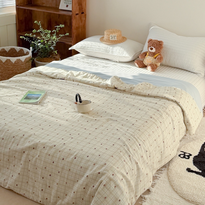 91家纺网 家纺一手货源 找家纺 （总）大彩家居 2026新款全棉双层纱凉感夏被