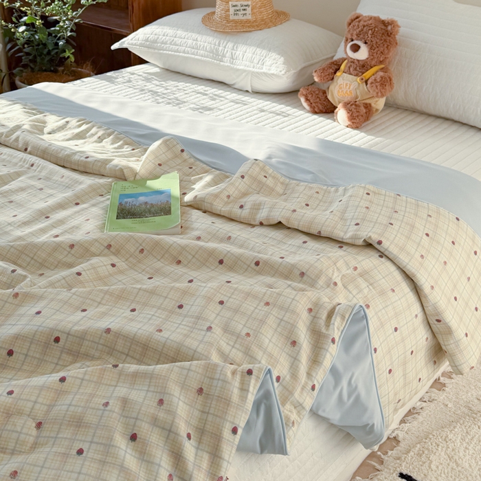 91家纺网 家纺一手货源 找家纺 （总）大彩家居 2026新款全棉双层纱凉感夏被