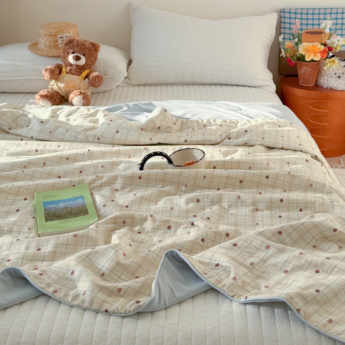 91家纺网 家纺一手货源 找家纺 （总）大彩家居 2026新款全棉双层纱凉感夏被